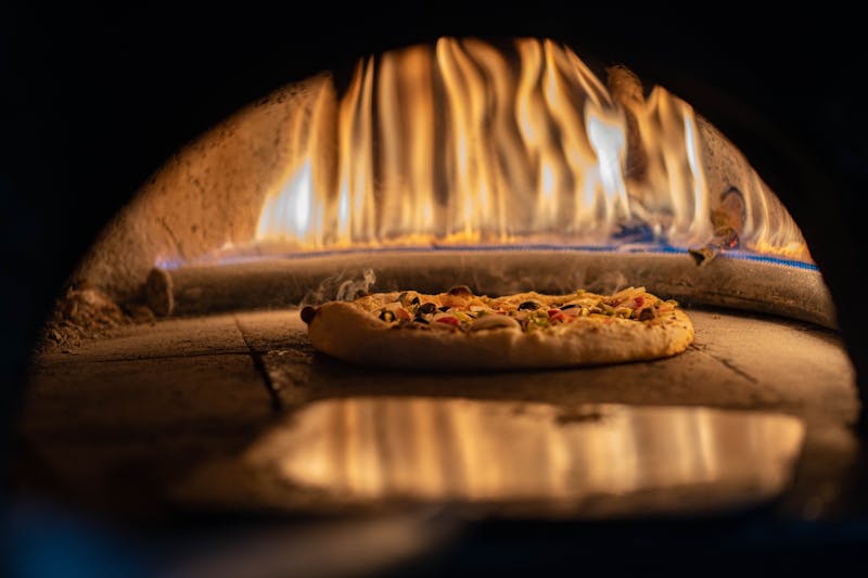 Anthony's pizza kitchen with coal oven